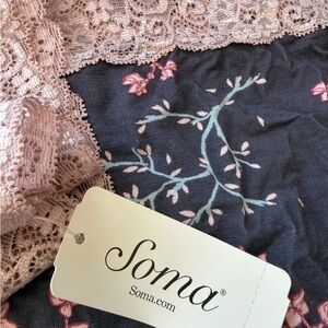 Soma Pink Lace Floral Hipster Briefs